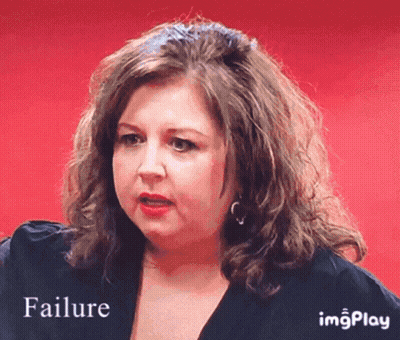 Woman Saying Failure GIF