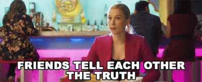 Woman Saying Friends Tell Each Other Truth GIF