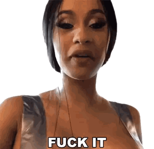 Woman Saying Fuck It Sticker