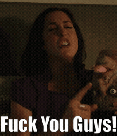 Woman Saying Fuck You Guys GIF