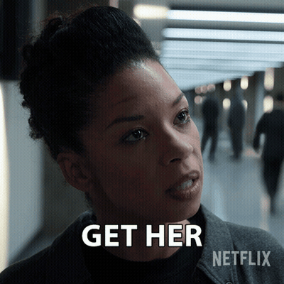 Woman Saying Get Her Netflix Ad GIF