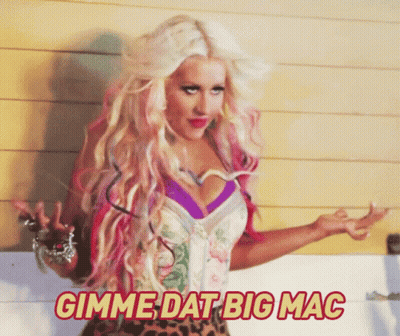 Woman Saying Gimme Dat Big Mac GIF