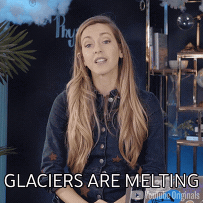 Woman Saying Glaciers Are Melting GIF