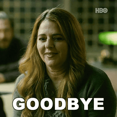 Woman Saying Goodbye In Front Of HBO Logo GIF