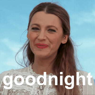 Woman Saying Goodnight GIF