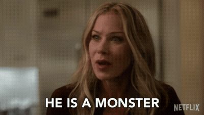 Woman Saying He Is A Monster GIF