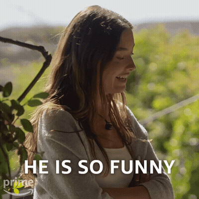 Woman Saying He Is So Funny GIF