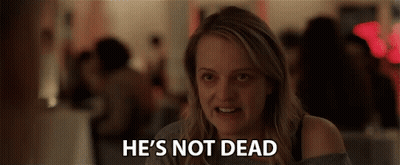 Woman Saying He's Not Dead GIF