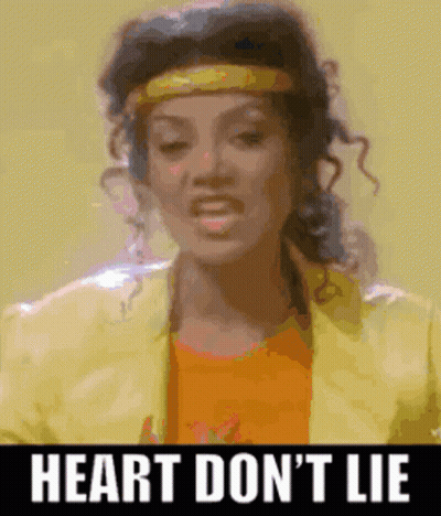 Woman Saying Heart Don't Lie GIF