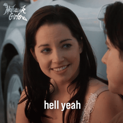 Woman Saying Hell Yeah To Another Woman GIF