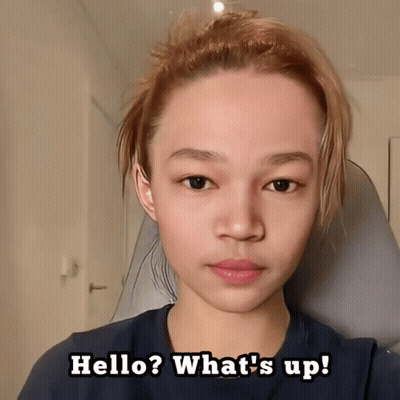 Woman Saying Hello What's Up GIF