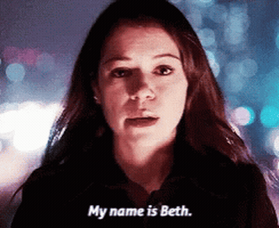 Woman Saying Her Name Is Beth GIF