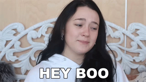 Woman Saying Hey Boo GIF