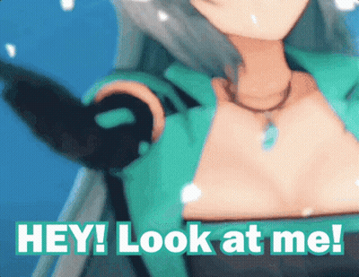 Woman Saying Hey Look At Me GIF