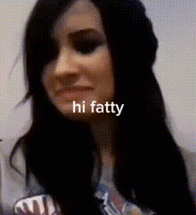 Woman Saying Hi Fatty GIF