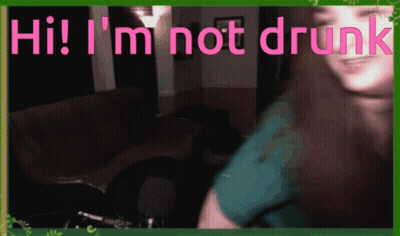 Woman Saying Hi I'm Not Drunk GIF