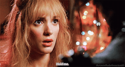 Woman Saying Hold Me Blurry Background GIF