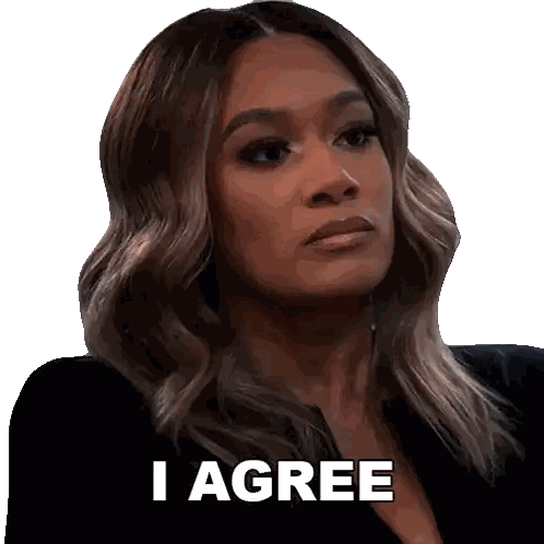 Woman Saying I Agree Sticker