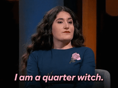 Woman Saying I Am A Quarter Witch GIF