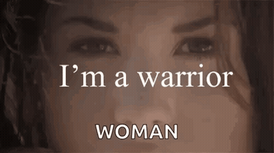 Woman Saying I Am A Warrior Woman GIF