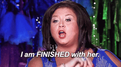 Woman Saying I Am Finished With Her GIF
