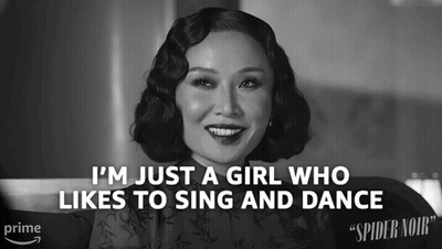 Woman Saying I Am Just A Normal Girl Blue Wall GIF