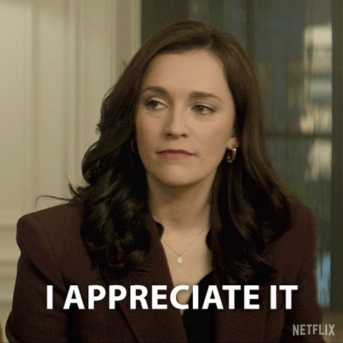 Woman Saying I Appreciate It In Netflix Ad GIF
