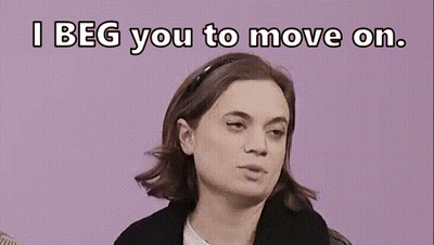 Woman Saying I Beg You To Move On GIF