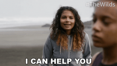 Woman Saying I Can Help You Next To Another Woman GIF