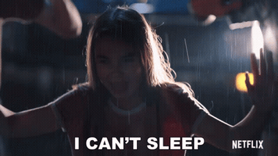 Woman Saying I Can't Sleep In Rain GIF