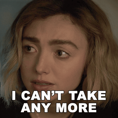 Woman Saying I Can't Take Any More GIF