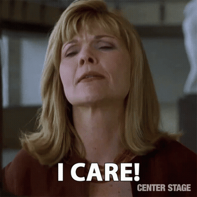 Woman Saying I Care Center Stage GIF