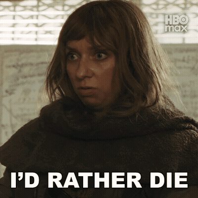 Woman Saying I'd Rather Die In HBO Max Ad GIF