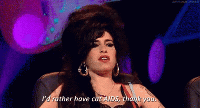Woman Saying I'd Rather Have Cat Aids Thank You GIF