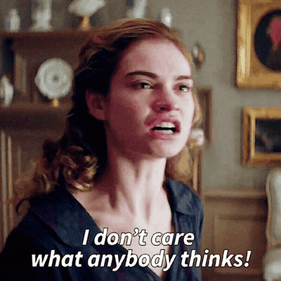 Woman Saying I Don't Care What Anybody Thinks GIF