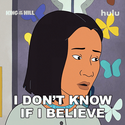 Woman Saying I Don't Know If I Believe GIF