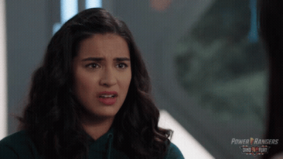 Woman Saying I Don't Know In Power Rangers Ad GIF