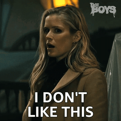 Woman Saying I Don't Like This By The Boys Poster GIF