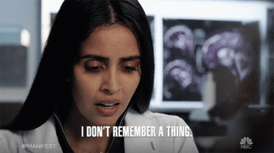 Woman Saying I Don't Remember A Thing GIF