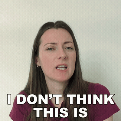Woman Saying I Don't Think This Is GIF
