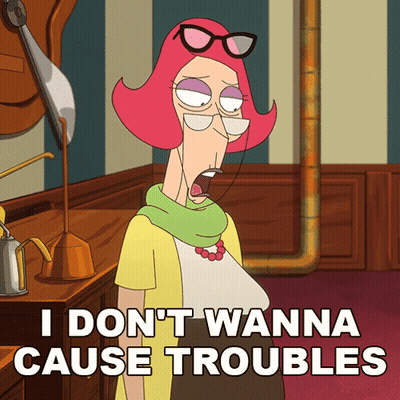 Woman Saying I Don't Wanna Cause Troubles GIF
