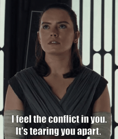 Woman Saying I Feel The Conflict In You GIF