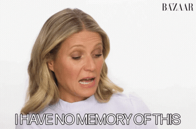 Woman Saying I Have No Memory Of This GIF