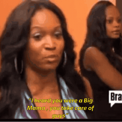 Woman Saying I Heard You Were Big Mama GIF