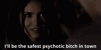 Woman Saying I'll Be The Safest Psychotic Bitch In Town GIF