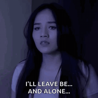 Woman Saying I'll Leave Be Alone GIF