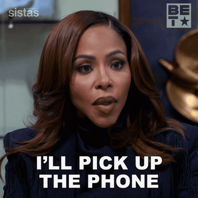 Woman Saying I'll Pick Up Phone GIF