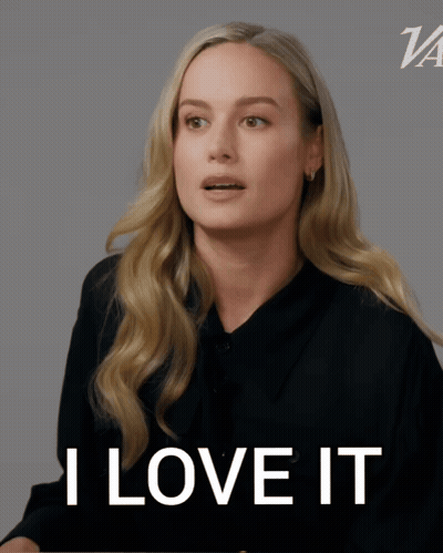 Woman Saying I Love It In Front Of Variety Logo GIF