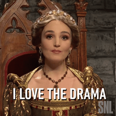 Woman Saying I Love The Drama SNL GIF