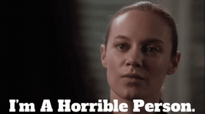 Woman Saying I'm A Horrible Person GIF